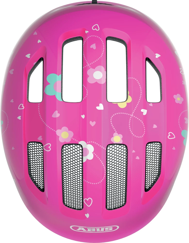 Hjelm Abus Smiley 3.0 S/45-50cm Pink Butterfly 6 Hjelm Abus Smiley 3.0 S/45-50cm Pink Butterfly - Billede 4