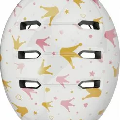 Hjelm Abus Skurb Kid S/45-50cm – White Crowns -Abus Salg crs media 9921